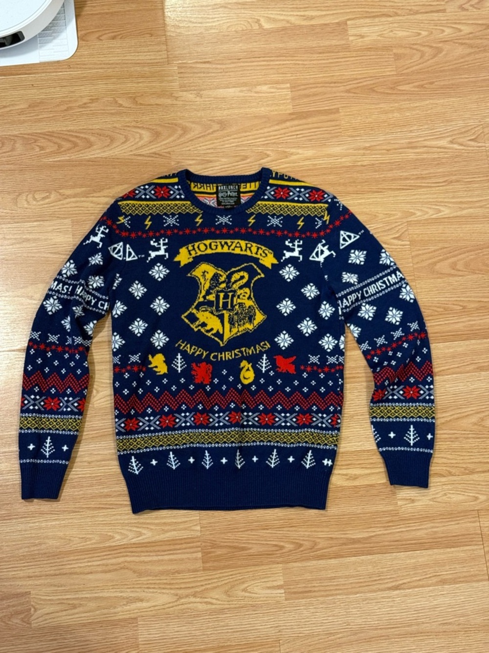 Harry Potter Hogwarts Ugly Christmas Sweater BoxLunch Medium Unisex